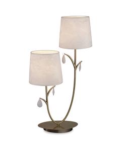 Andrea Antique Brass Table Lamps Mantra Shaded Table Lamps
